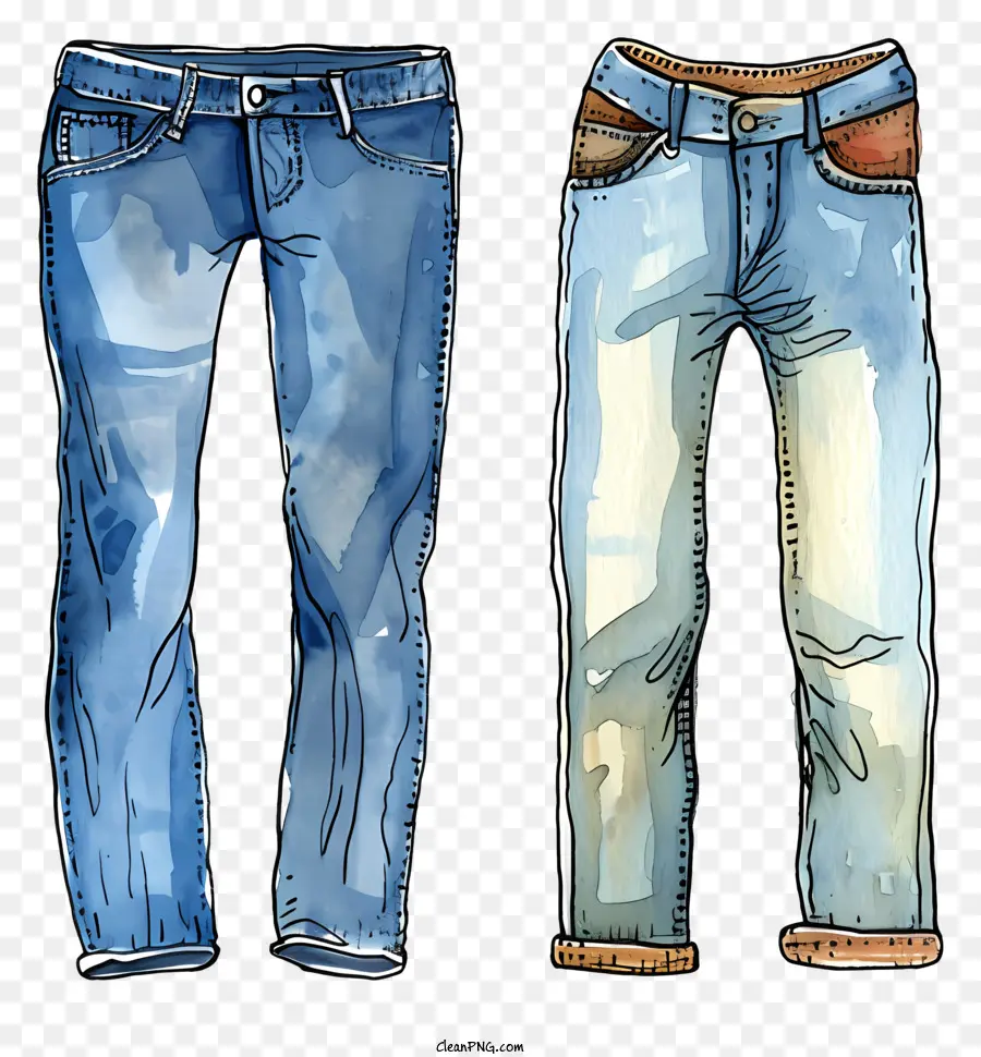 Calças De Brim，Denim PNG