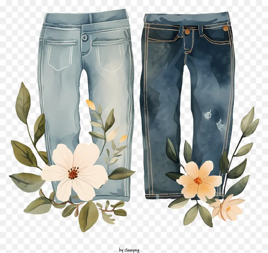 Calças De Brim，Azul Jeans PNG