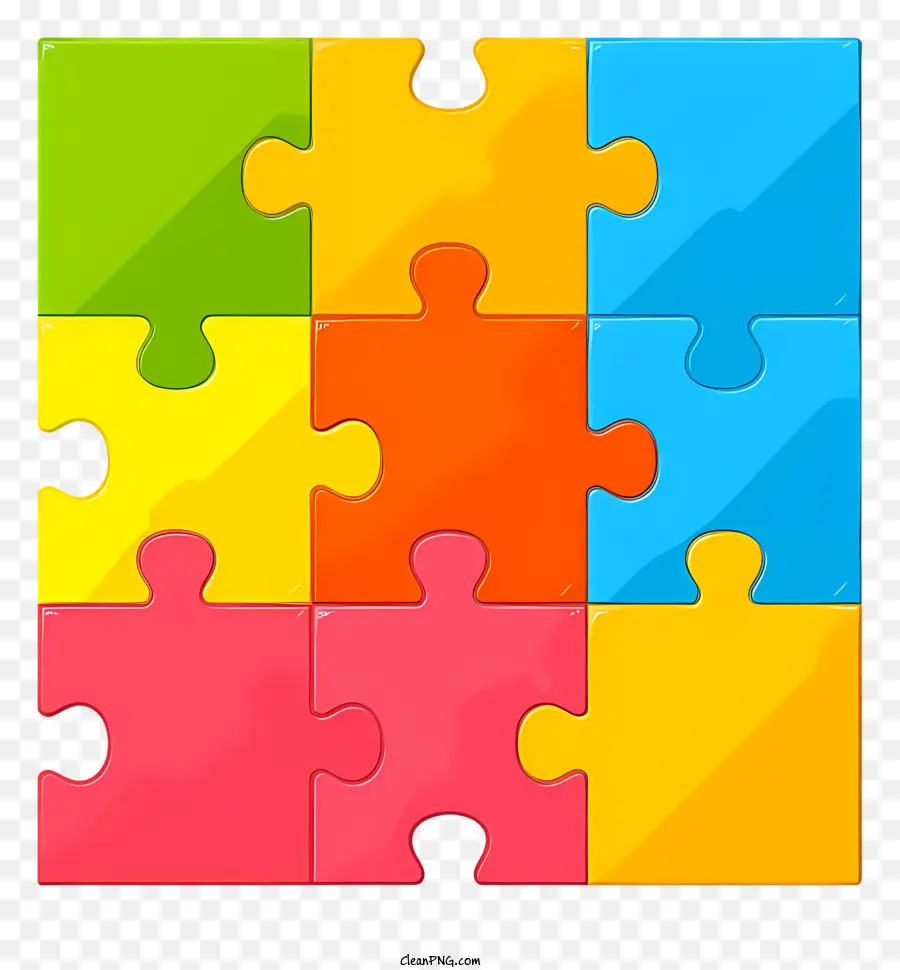 Ícone Do Jigsaw，Rainbow Puzzle Piece PNG