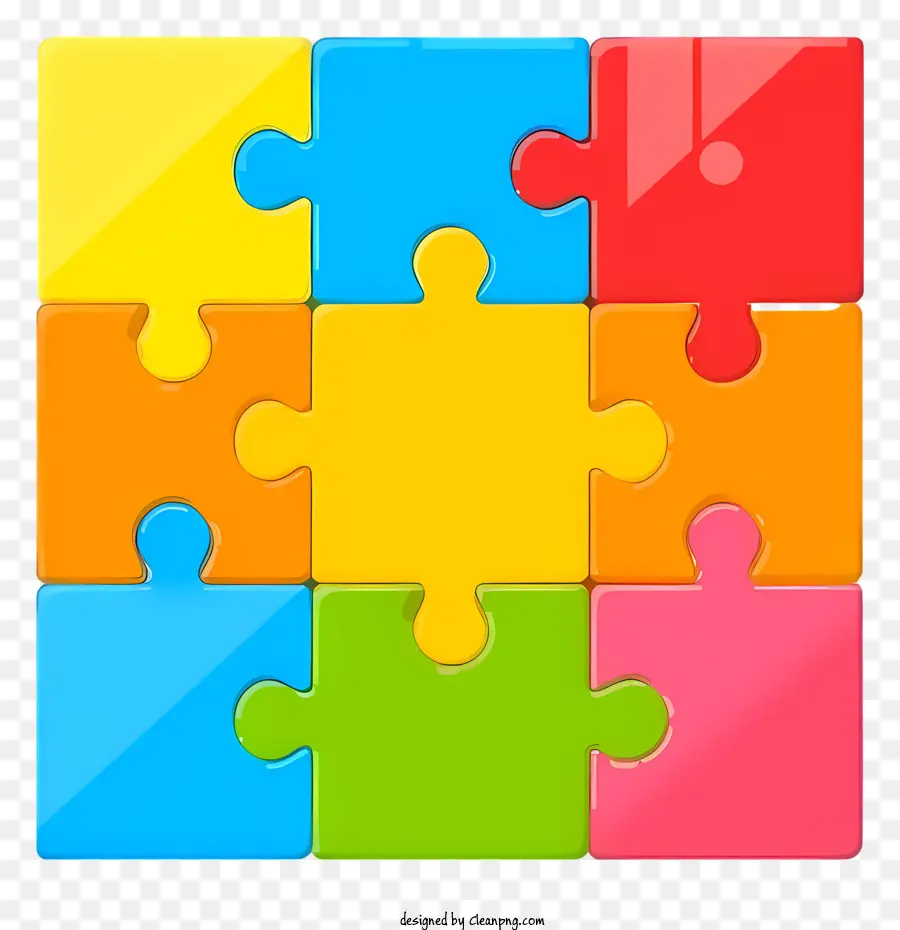 Ícone Do Jigsaw，Puzzle Colorido PNG