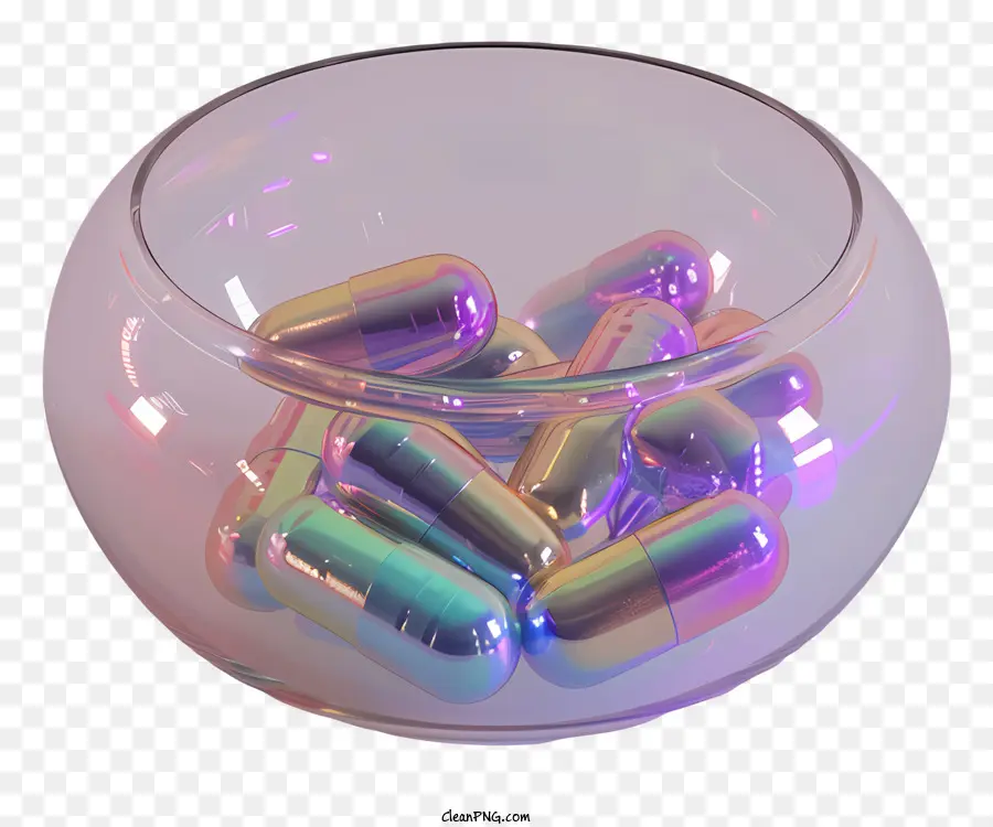 Medicina Tablet，Tigela De Vidro PNG