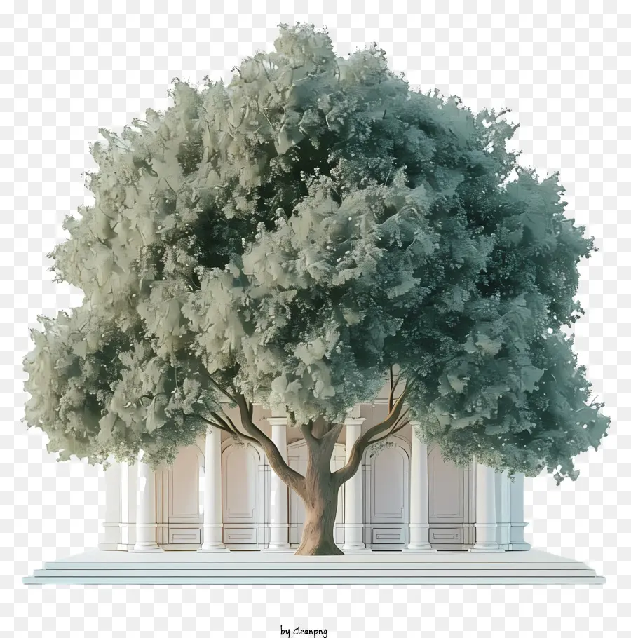 árvore De Arquitetura，Renderização Em 3d PNG