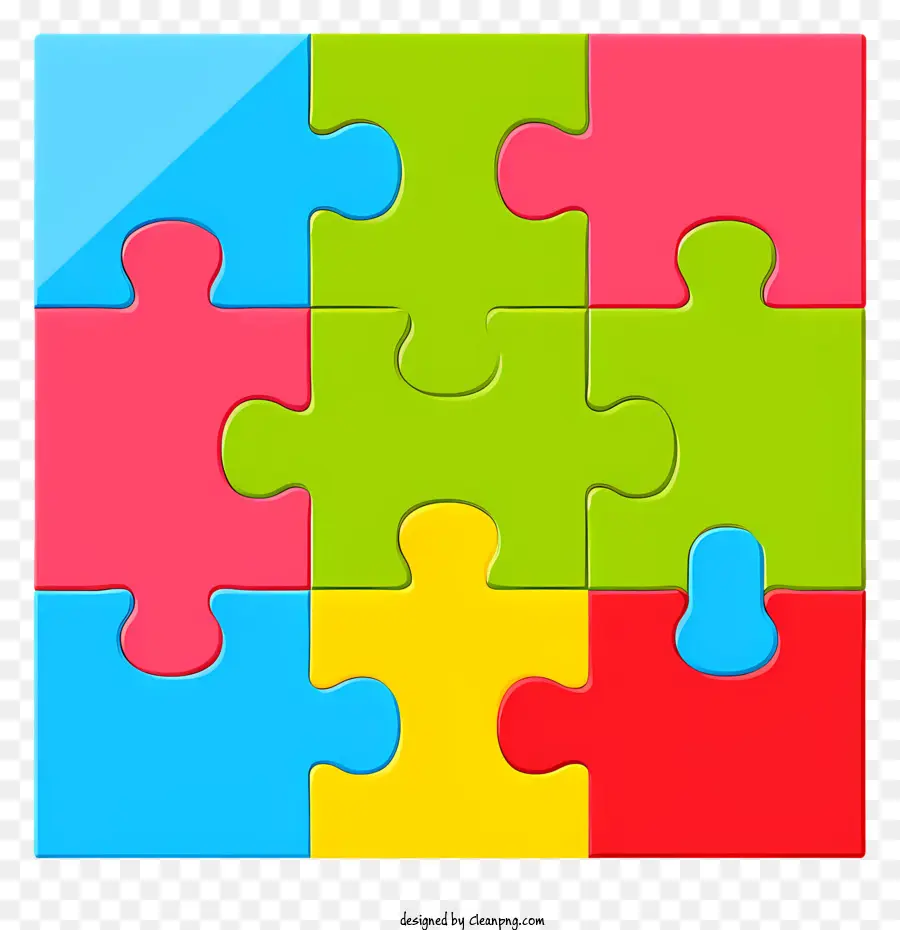 Ícone Do Jigsaw，Rainbow Puzzle Piece PNG