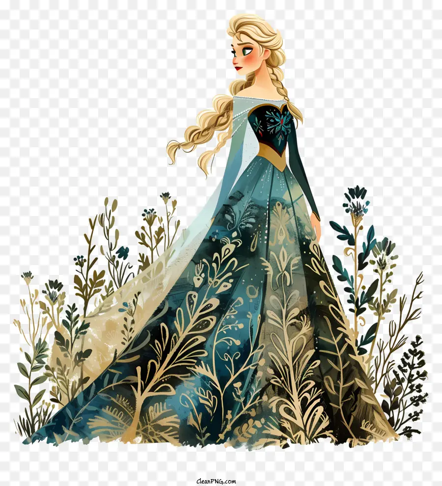 Princesa Da Disney，Vestido Azul PNG