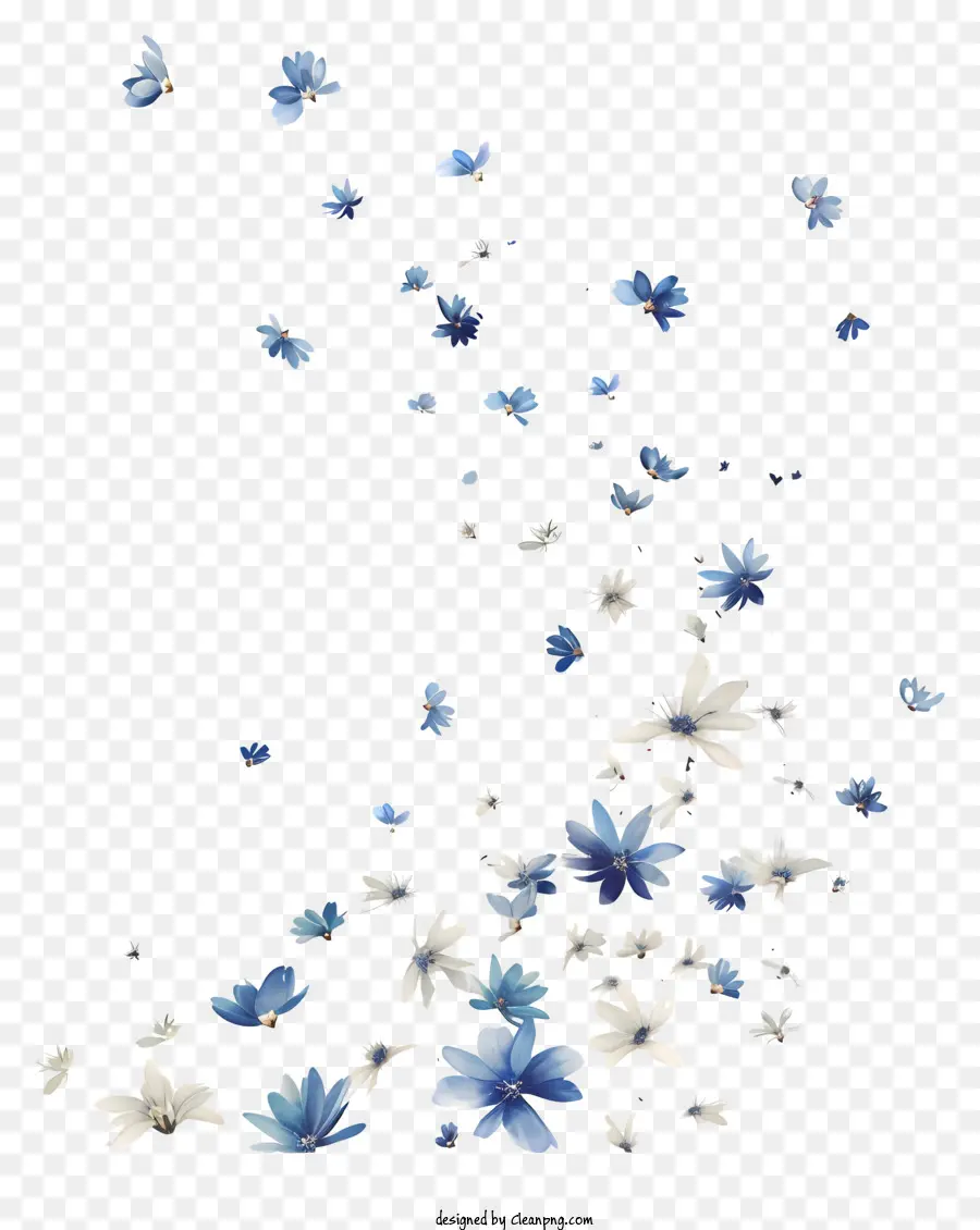 As Flores Que Voam，Black Background PNG