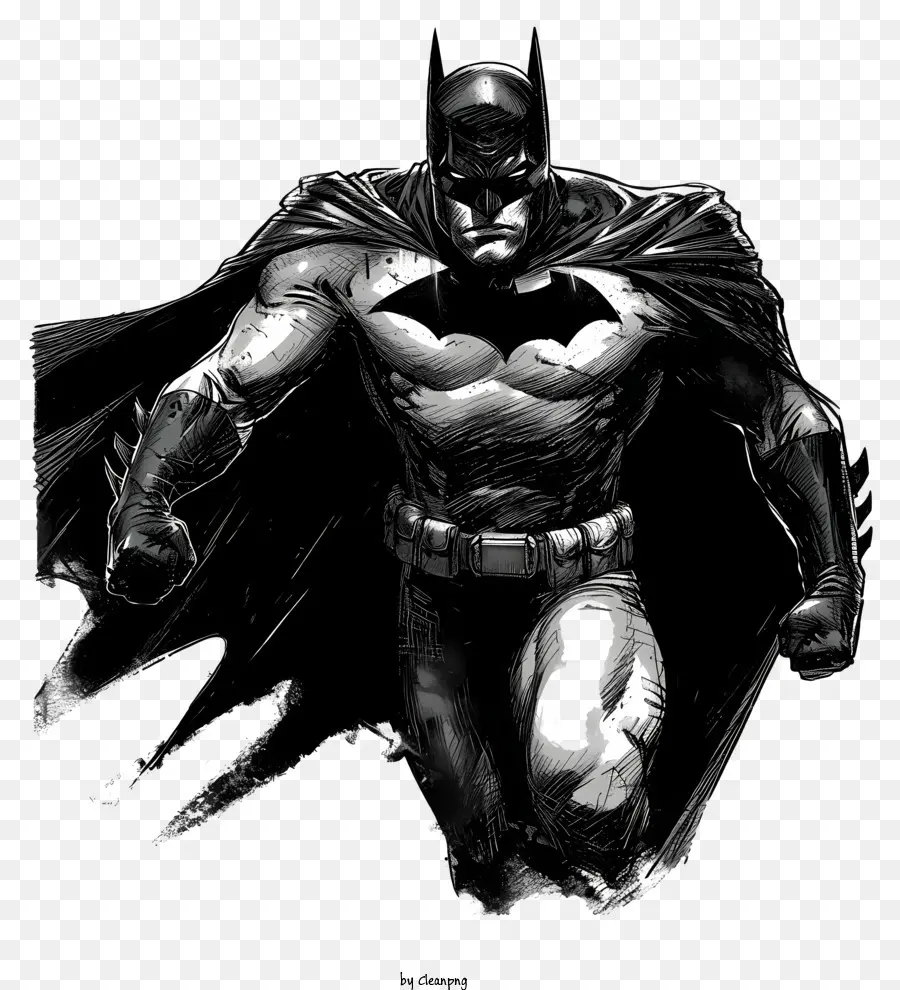 Batman，Desenho A Preto E Branco PNG