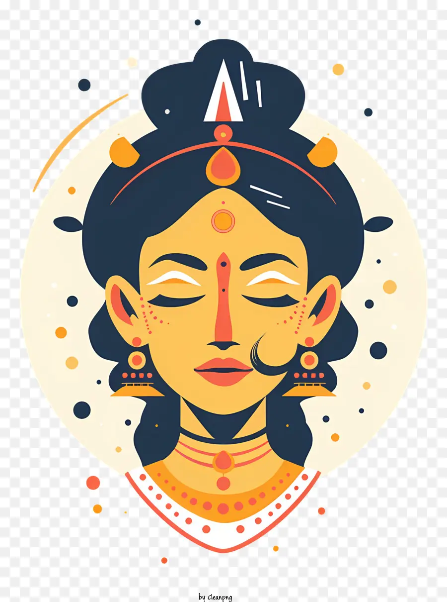 Deusa Hindu，A Face Da Mulher PNG