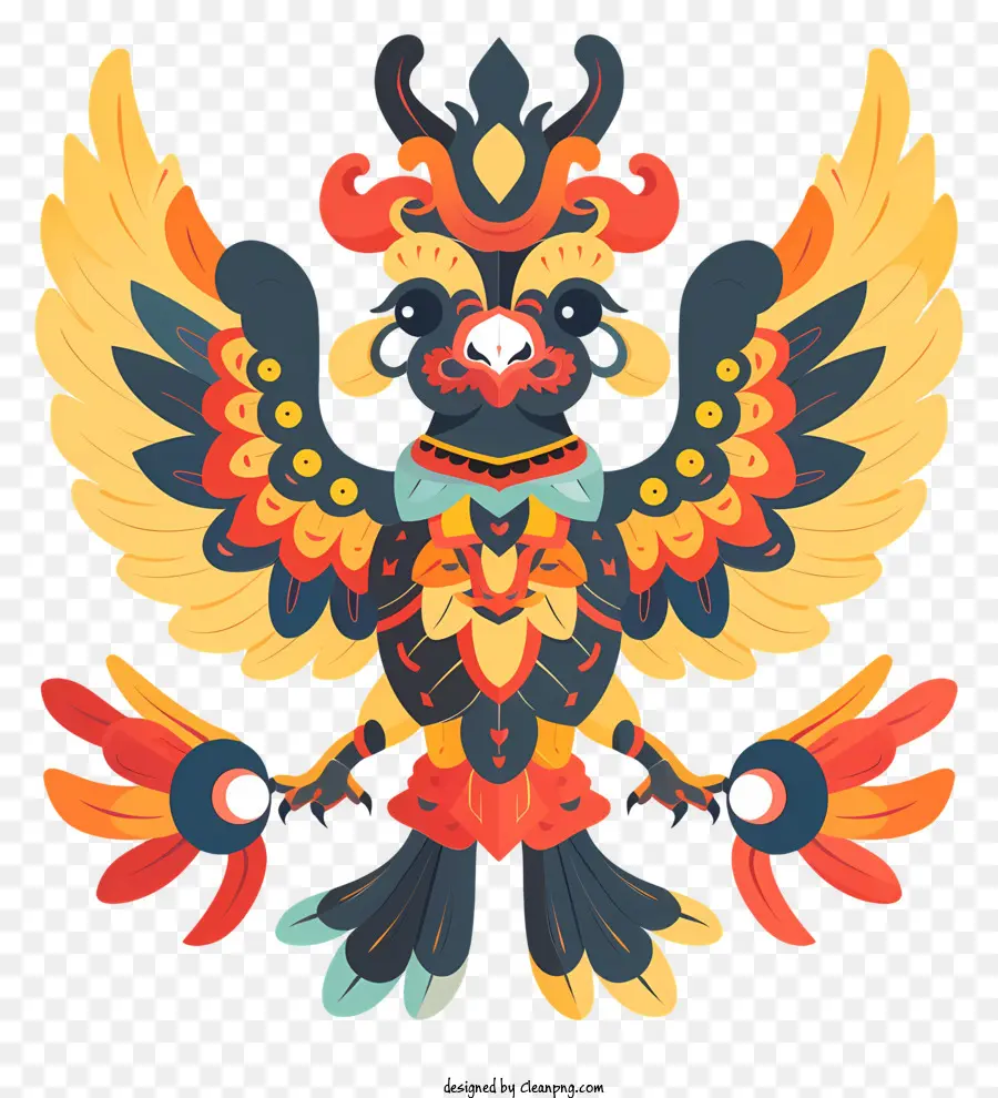 Resumo Garuda，Pássaro Ornamentado PNG