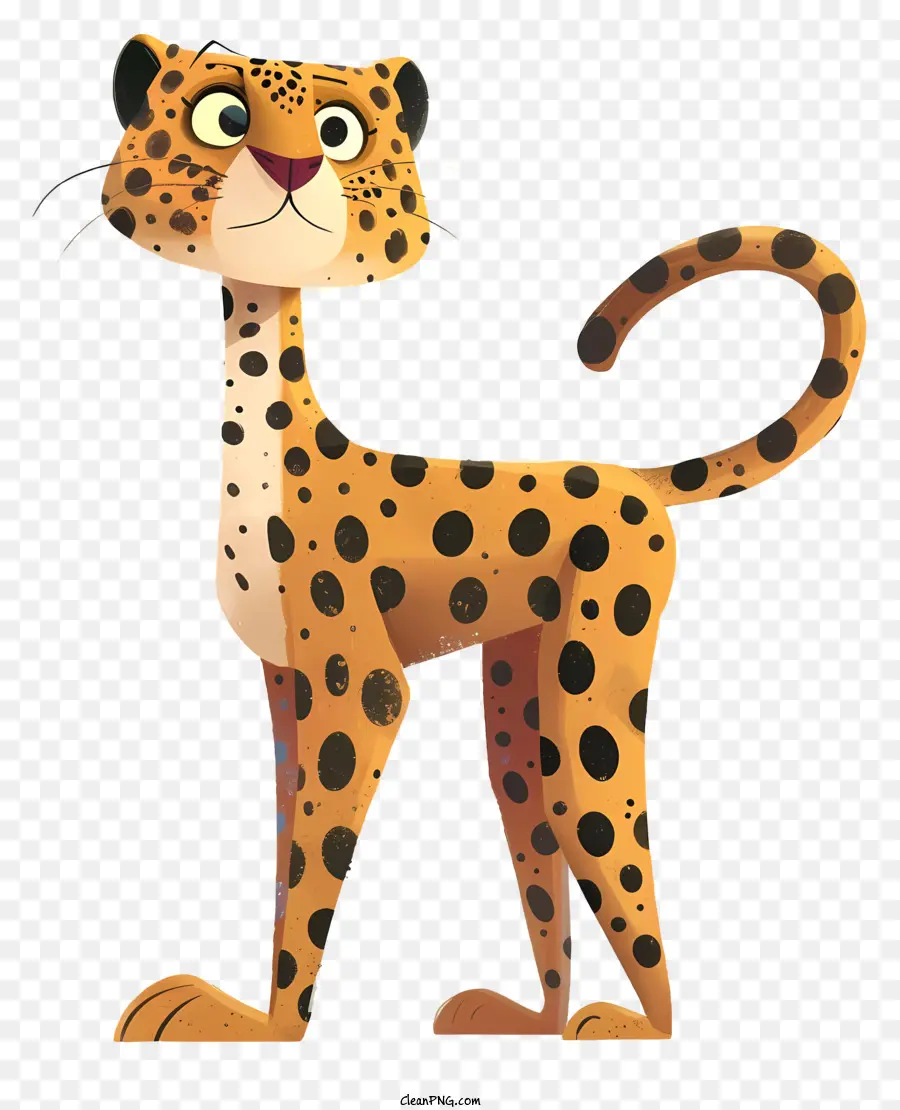 Leopardo Abstrato，Cartoon Leopard PNG