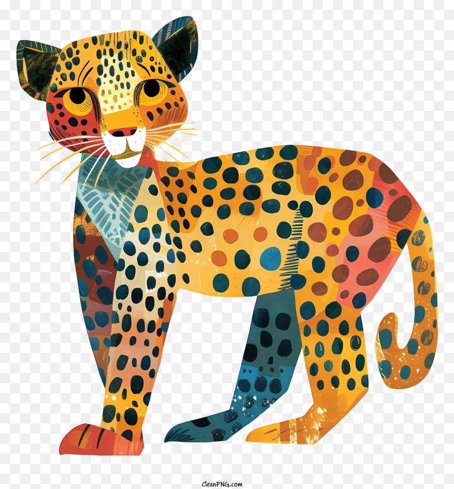 Leopardo Abstrato，Leopard Ilustração PNG