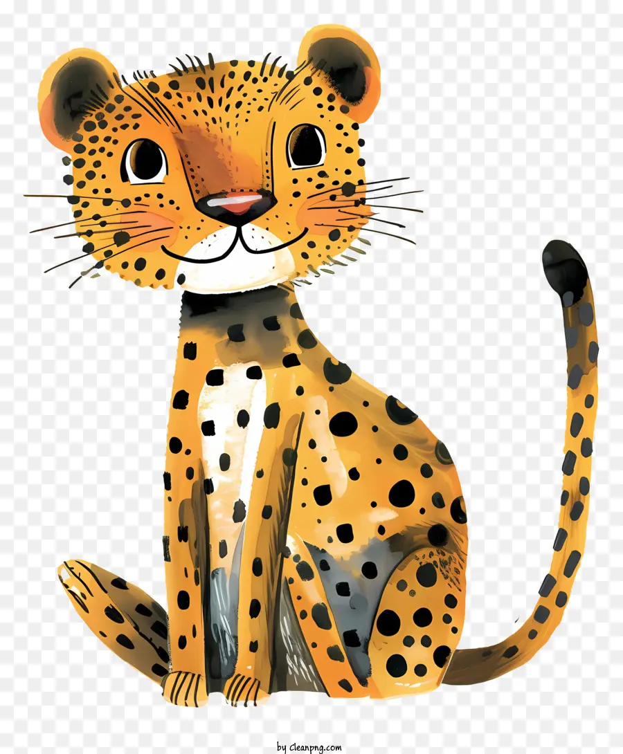 Leopardo Abstrato，Cartoon Leopard PNG