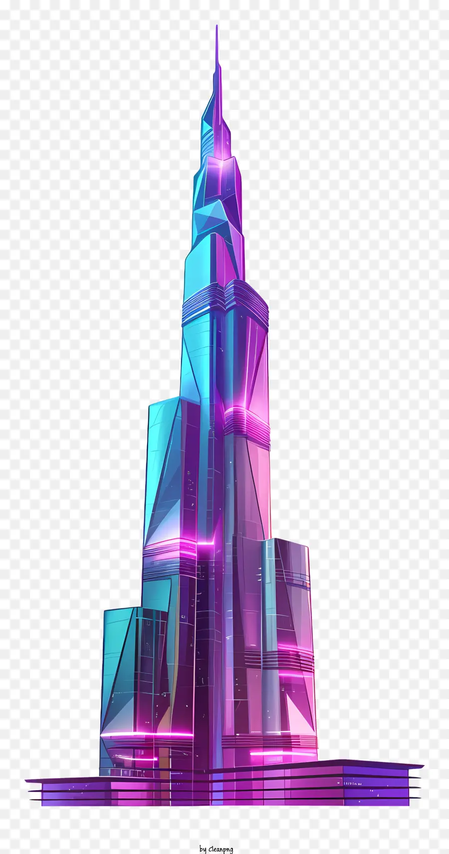 O Burj Khalifa，Skyscraper Futurista PNG