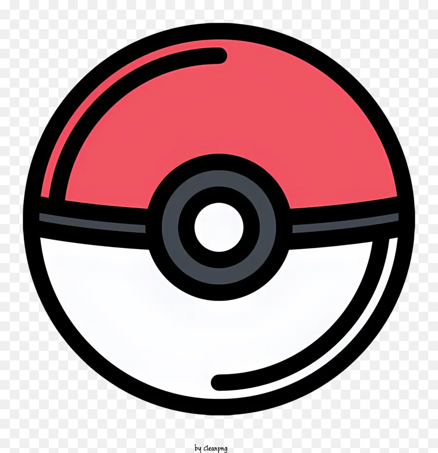 Pokemon ícone，Botão Redondo Vermelho E Branco PNG