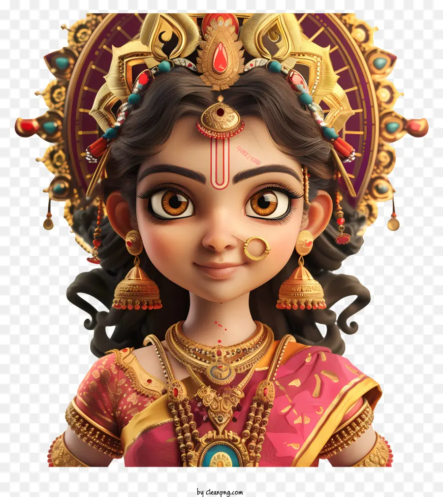 Deusa Hindu，Personagem De Filme Animado PNG