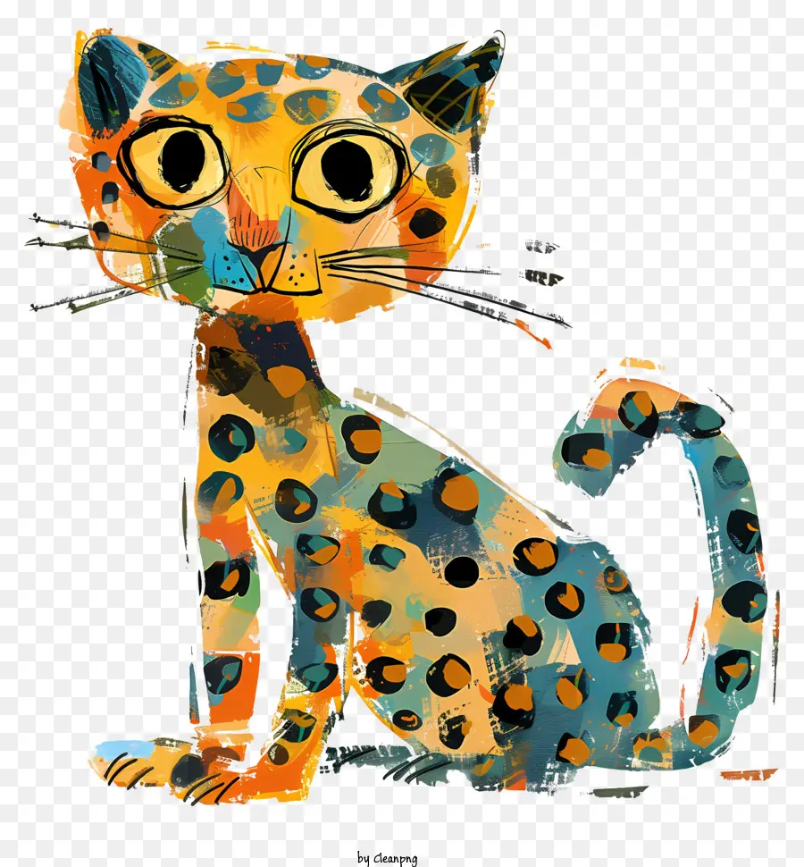 Leopardo Abstrato，Leopard Gato PNG