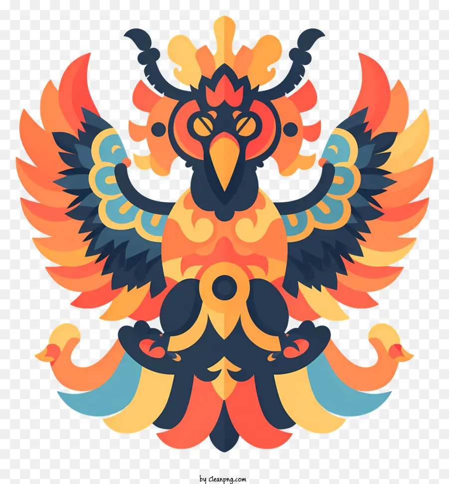Resumo Garuda，Pássaro Ornamentado PNG