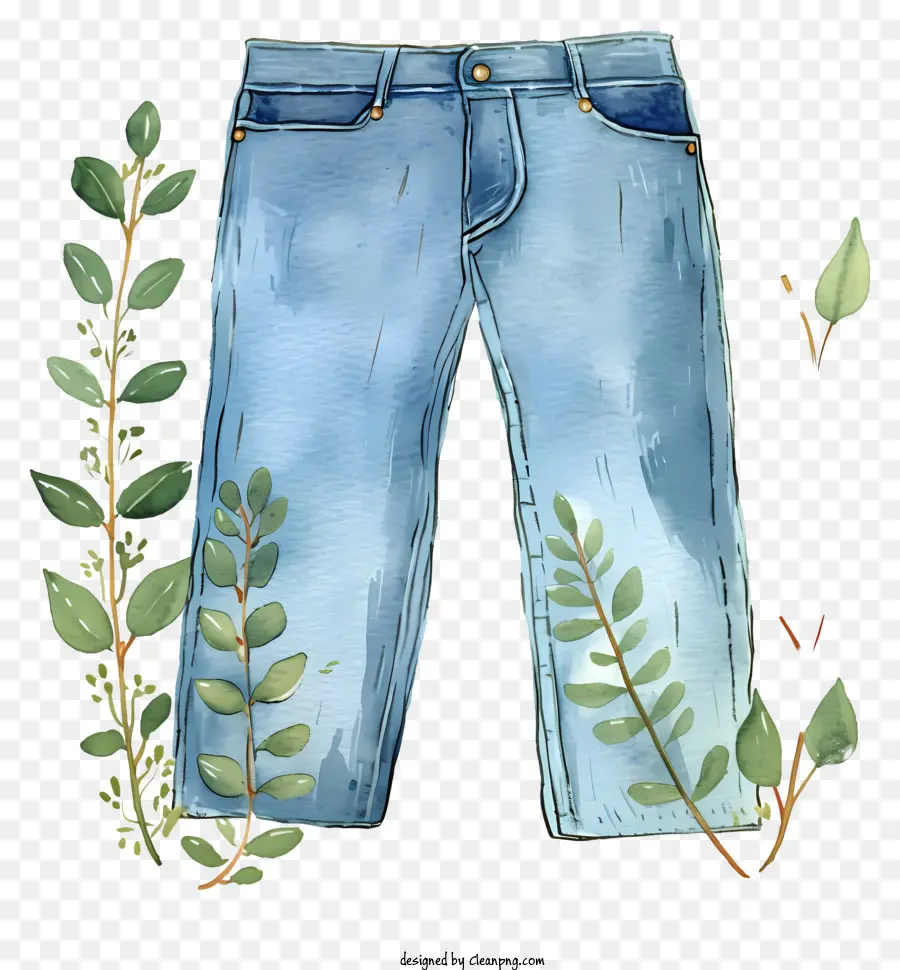Calças De Brim，Jeans De Jeans Azuis PNG