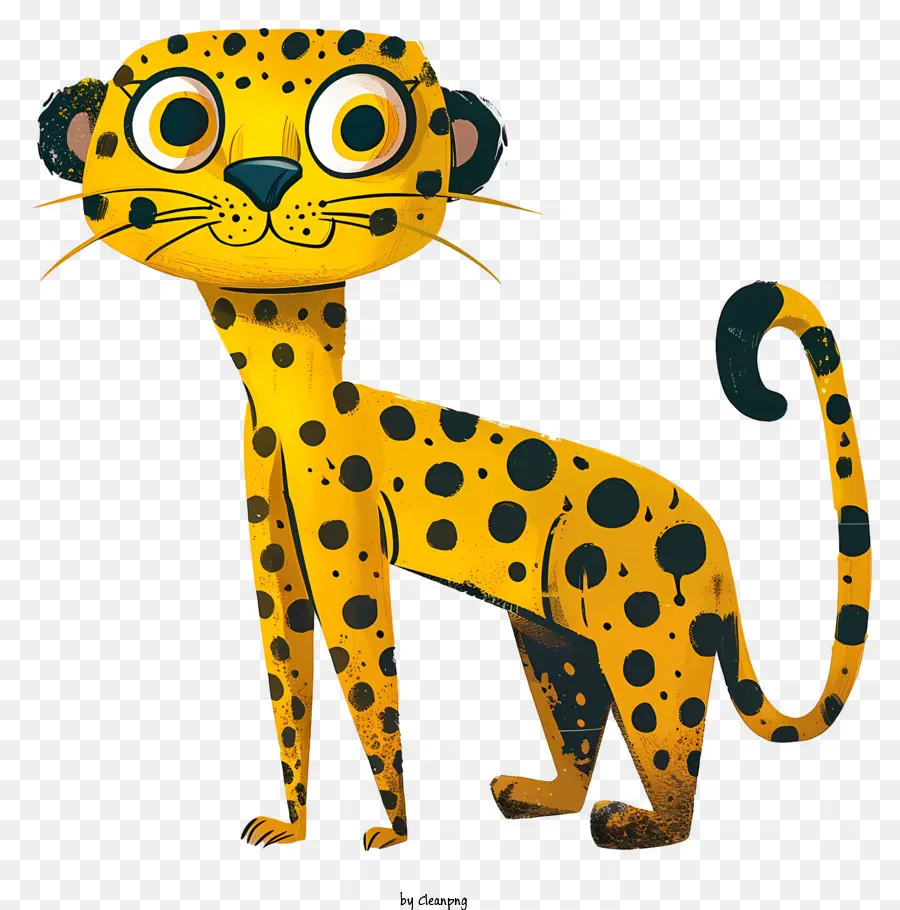 Leopardo Abstrato，Cartoon Leopard PNG