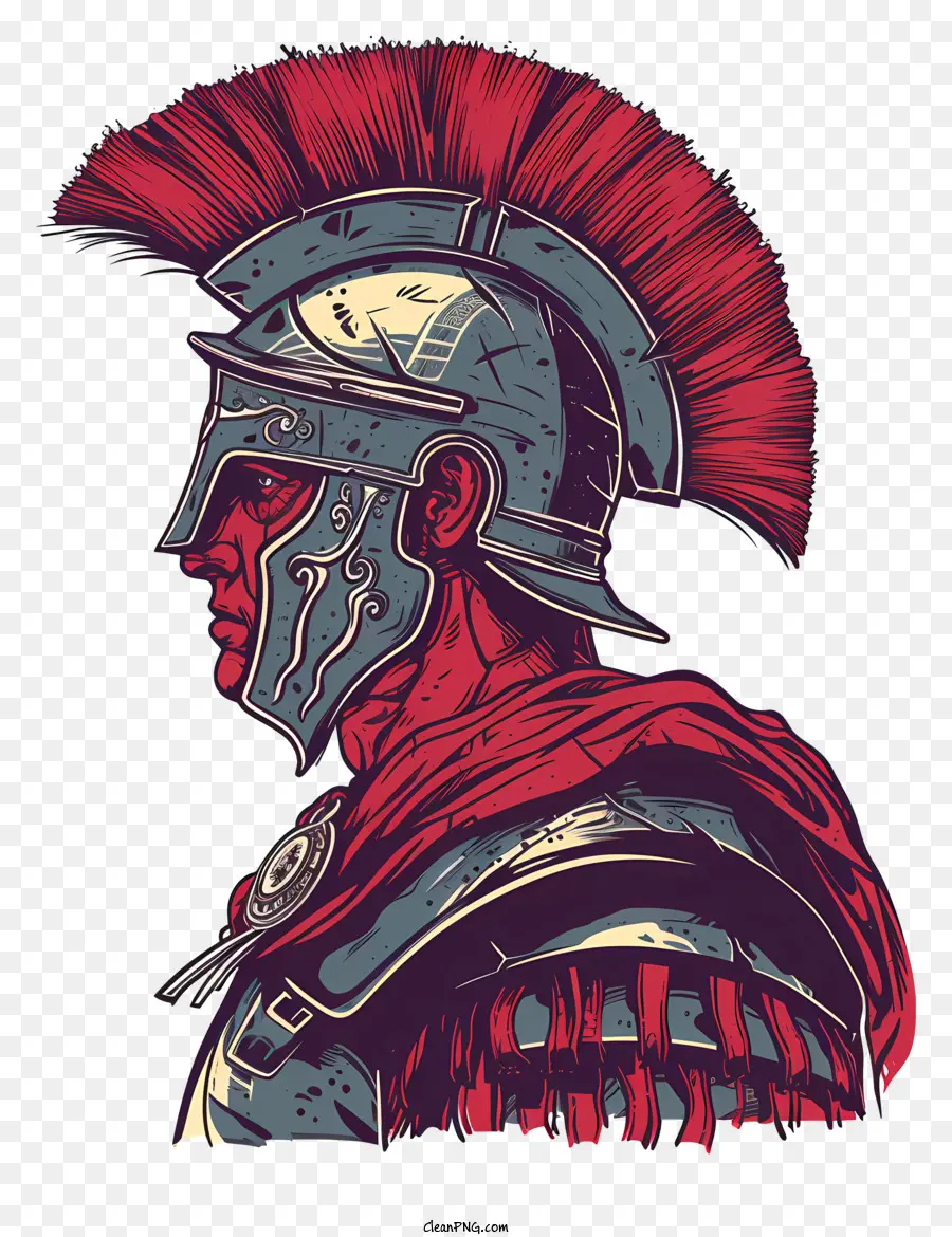 Soldado Roma Antiga，Capacete Vermelho PNG