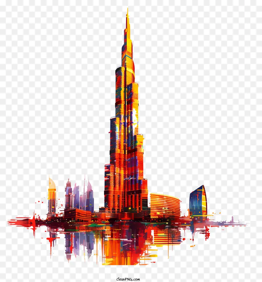 O Burj Khalifa，O Horizonte Da Cidade PNG