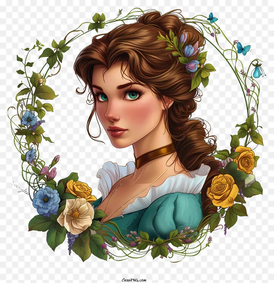 Princesa Da Disney，Coroa De Rosas PNG