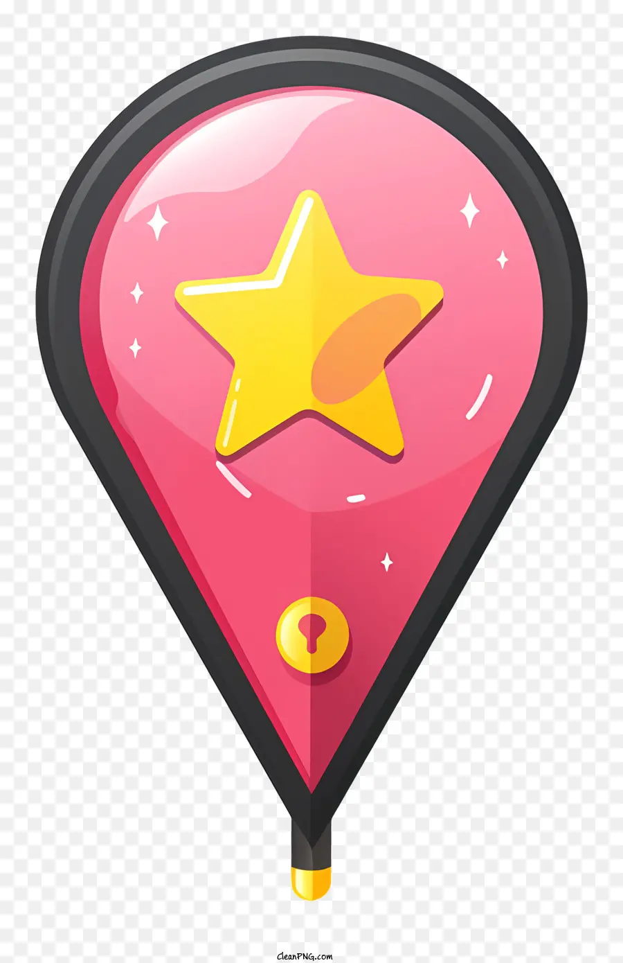 Localização Símbolo，Cor De Rosa Estrelas PNG