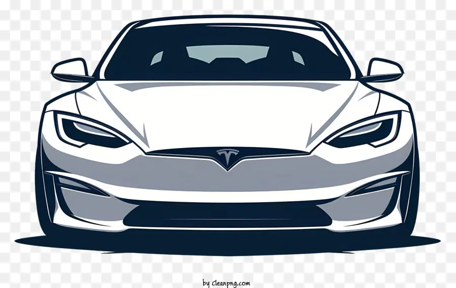 Carro Tesla，Carro Elétrico Branco PNG