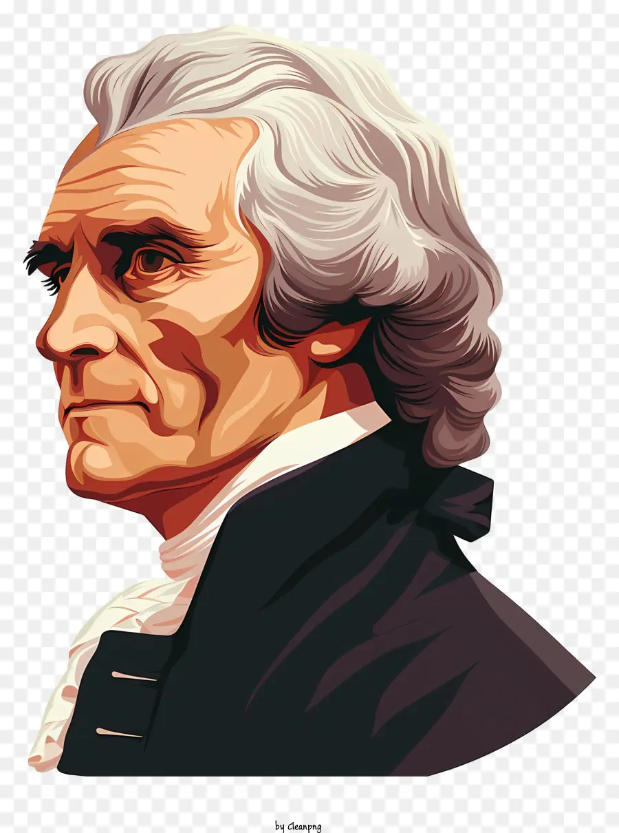 Thomas Jefferson，Homem De Casaco Preto PNG