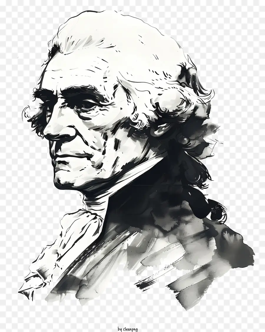 Thomas Jefferson，Retrato Da Figura Histórica PNG
