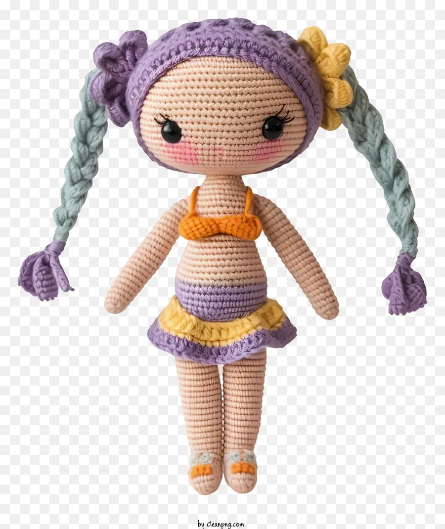 Amigurumi Dol，Boneca De Pelúcia Fofa PNG