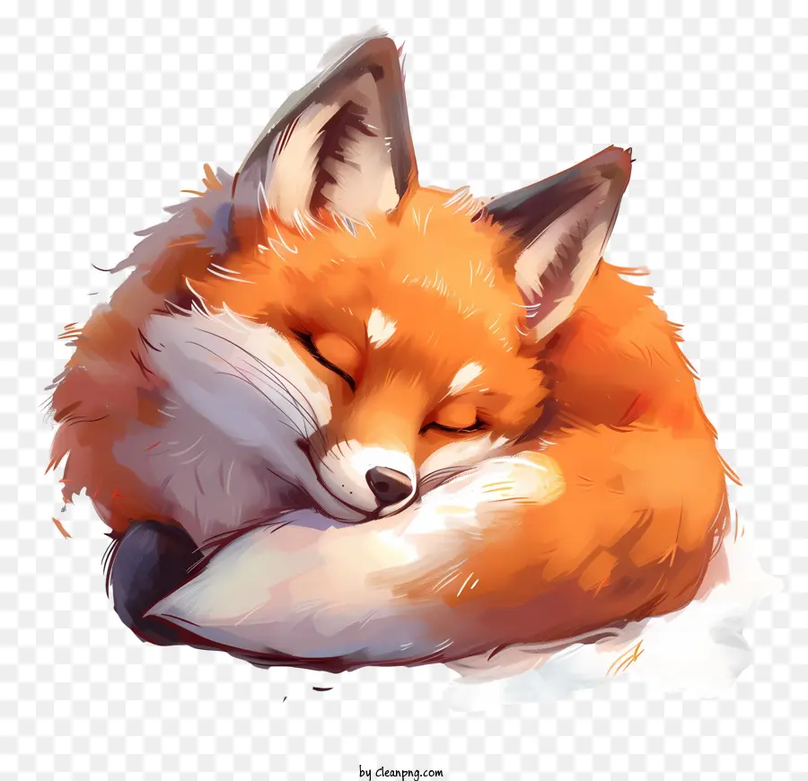 Fox，Dormir Fox PNG