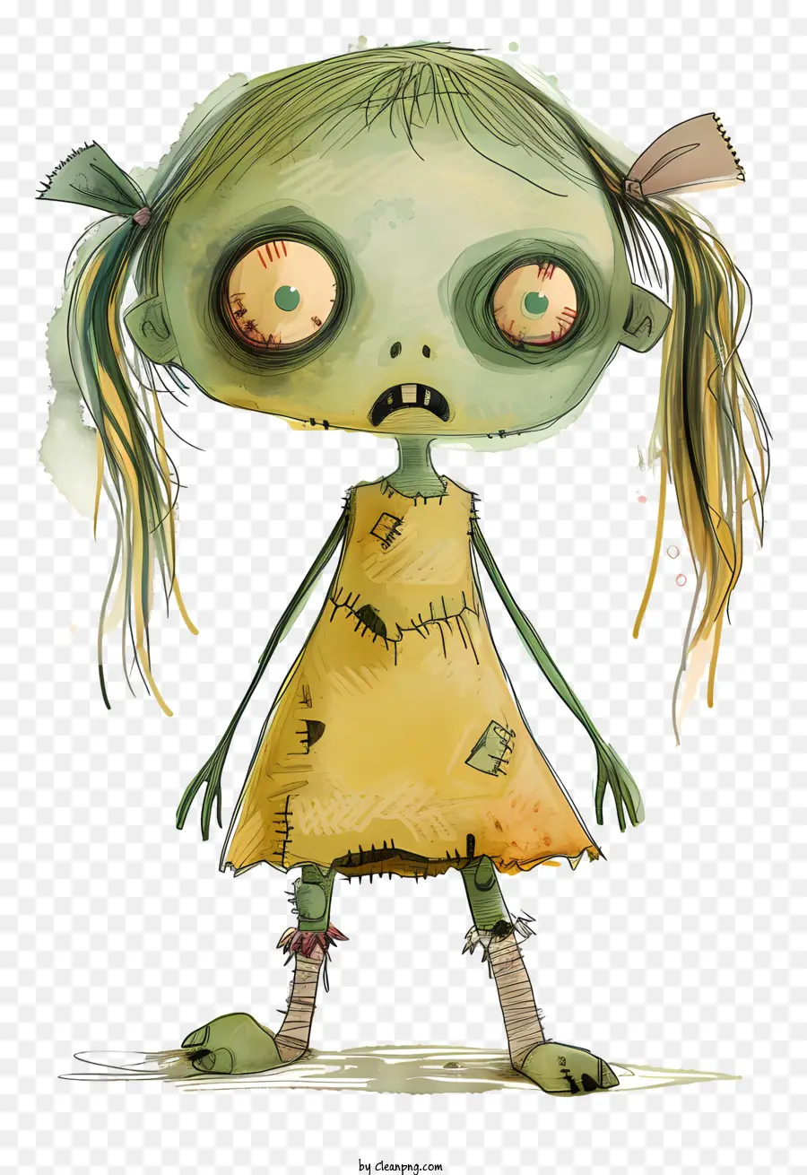 Zombie，Ilustração Dos Desenhos Animados PNG