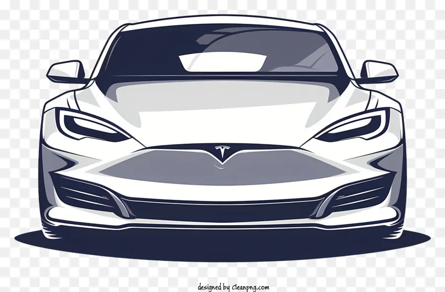 Carro De Tesla，Carro Branco PNG