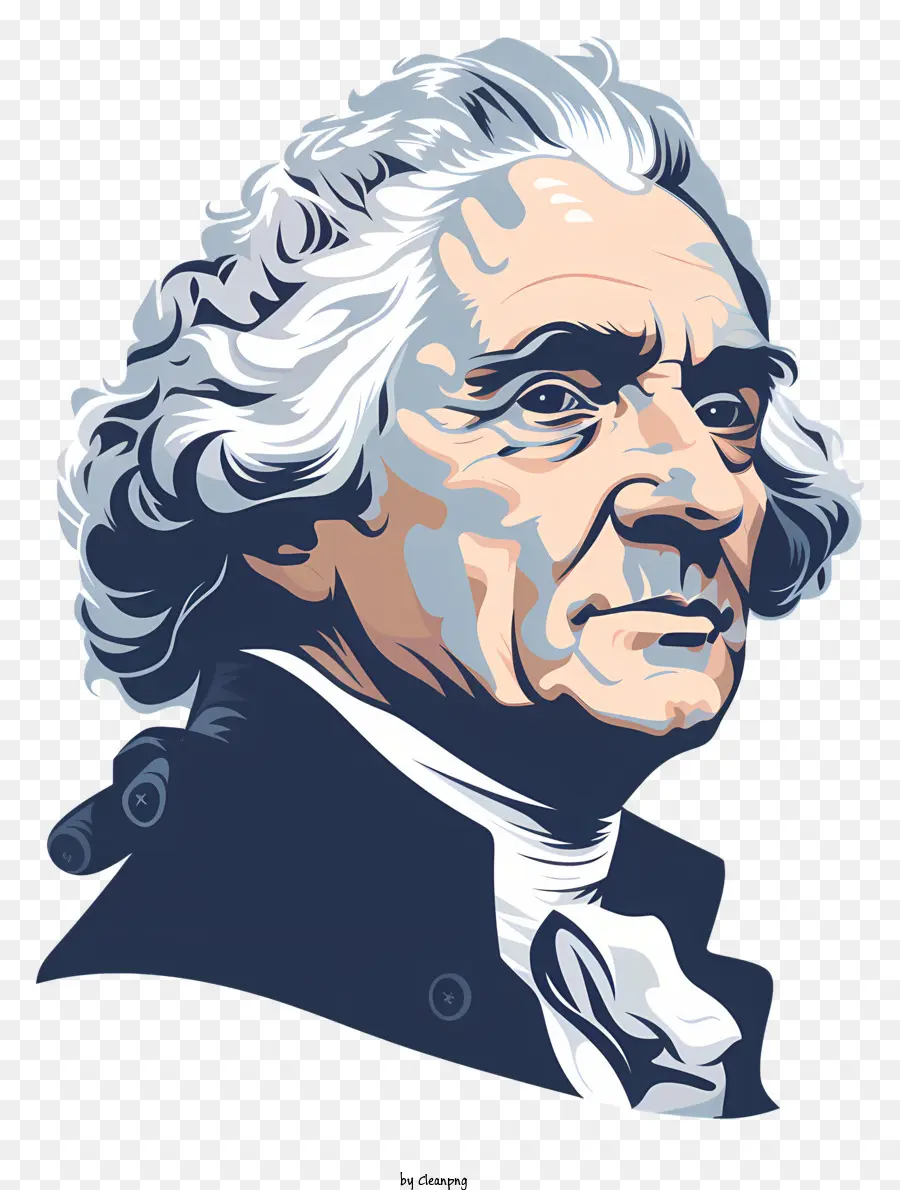 Thomas Jefferson，Homem Com Cabelo Branco PNG