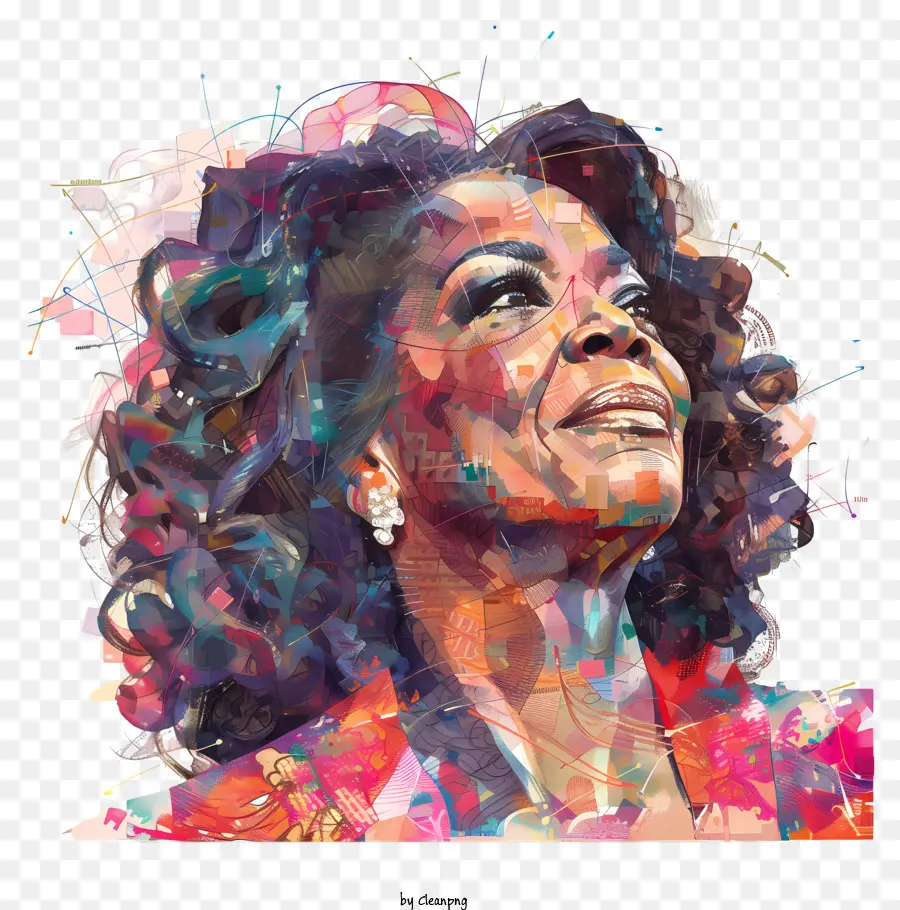 Oprah Winfrey，Pintura Em Aquarela PNG