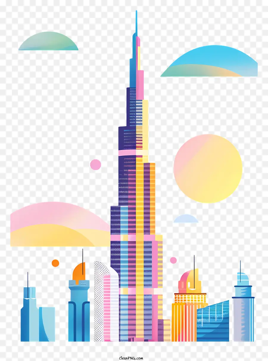 O Burj Khalifa，Cidade Futurista PNG