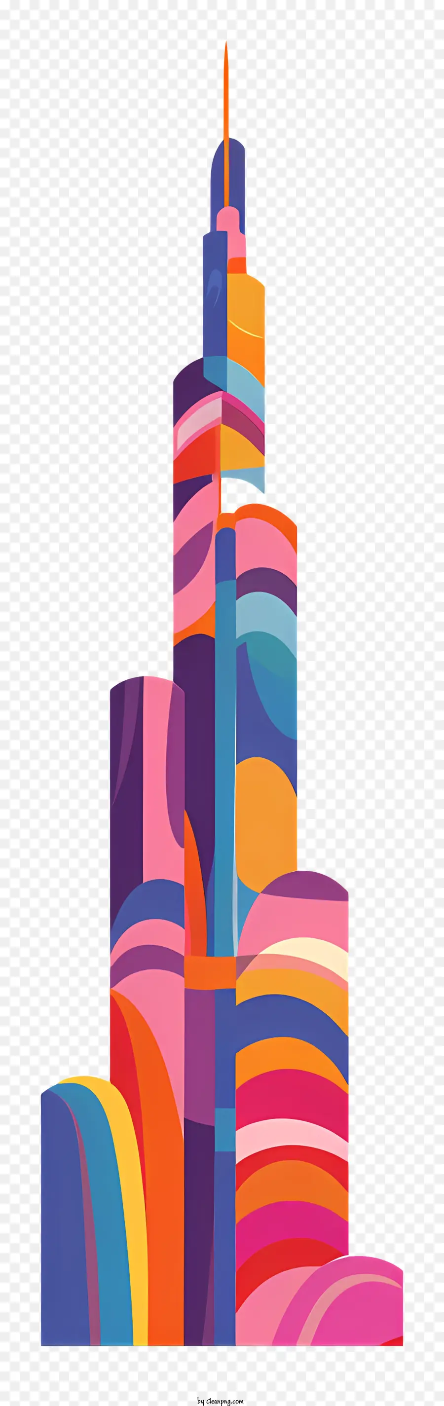 O Burj Khalifa，Construção Coloridos PNG