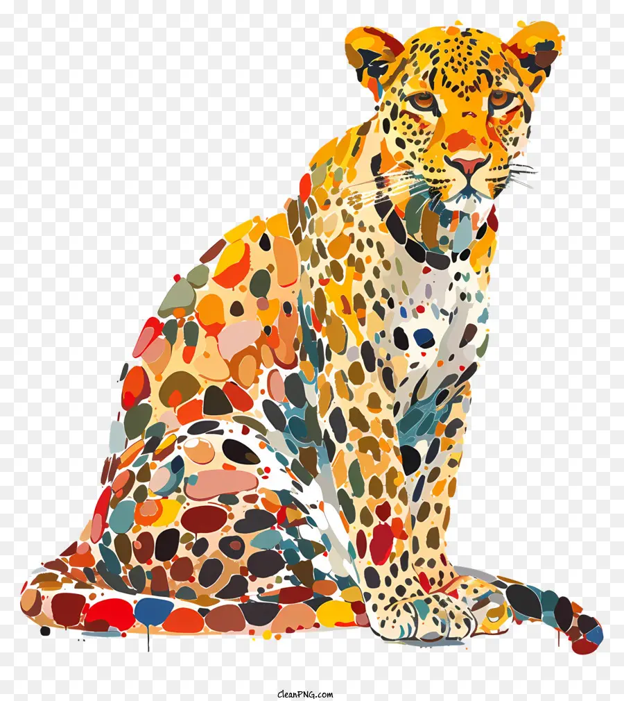 Leopardo Abstrato，Pintura De Leopardo PNG
