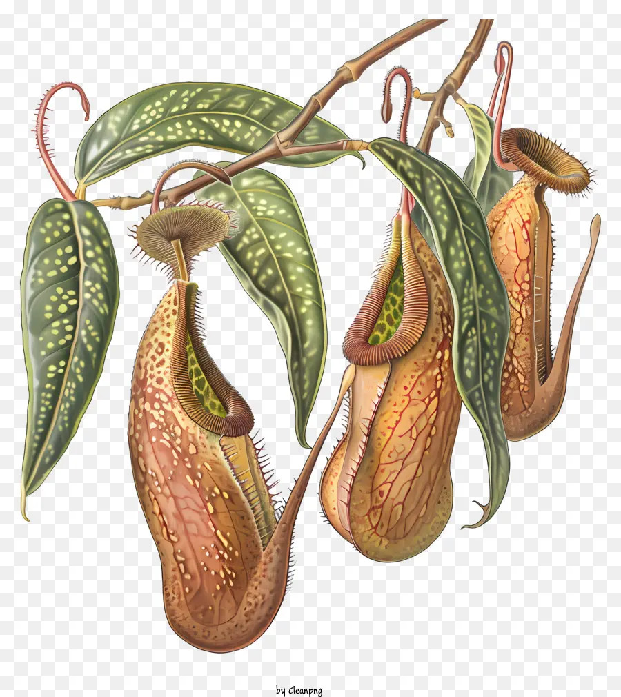 Nepenthes，Planta Com Vagens De Sementes PNG