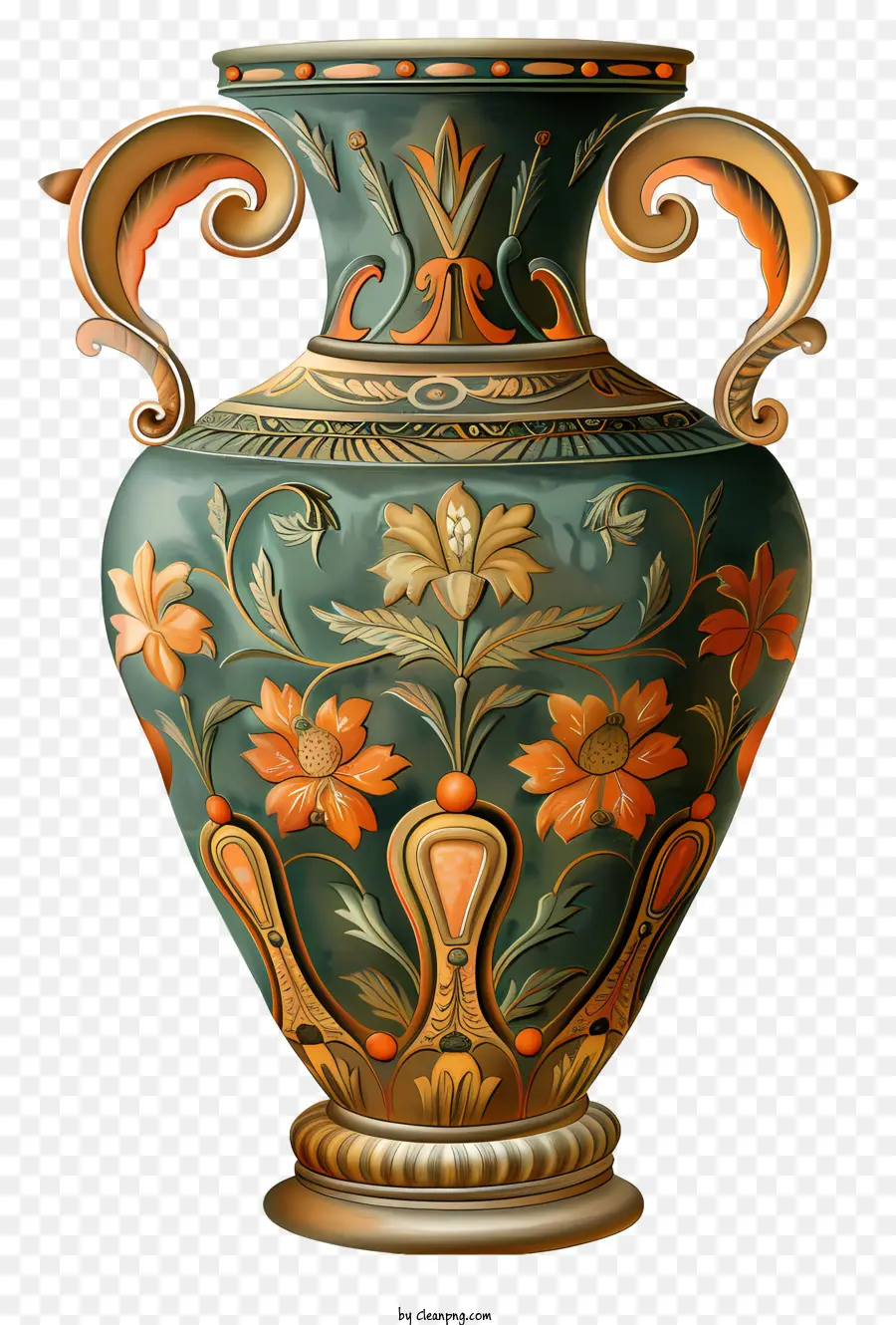 Vaso Romano，1 Vaso Ornamentado PNG