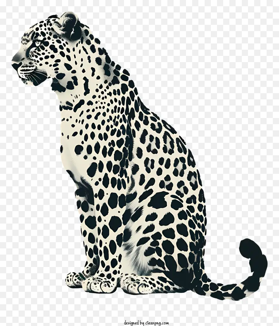 Leopard，Pêlo Preto E Branco PNG