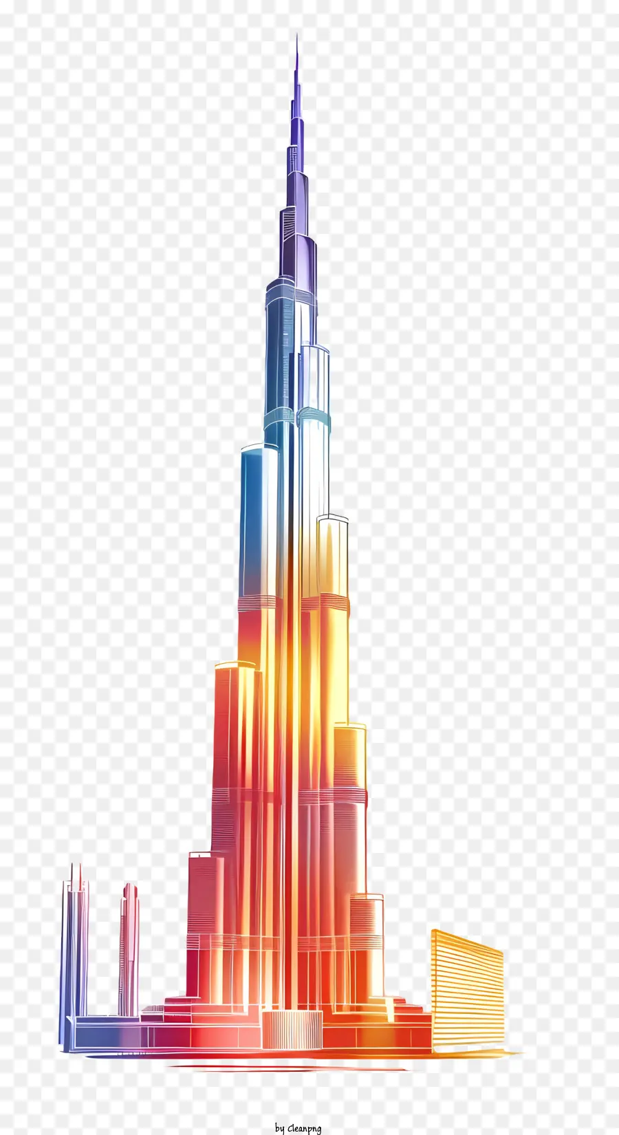 O Burj Khalifa，Edifício Mais Alto Do Mundo PNG