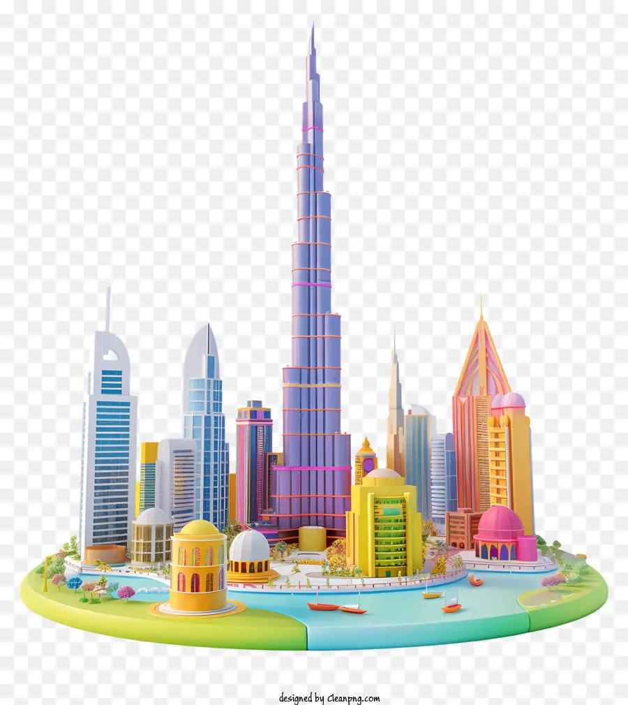 O Burj Khalifa，Cidade Modelo PNG