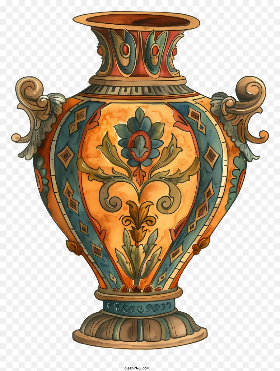 Vaso Romano，Vaso Ornamentado PNG