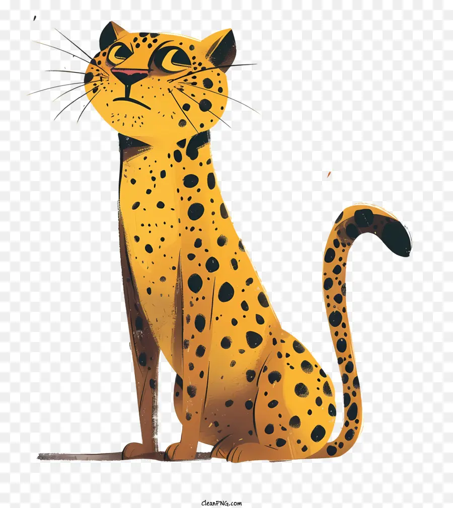 Leopardo Abstrato，Cartoon Leopard PNG