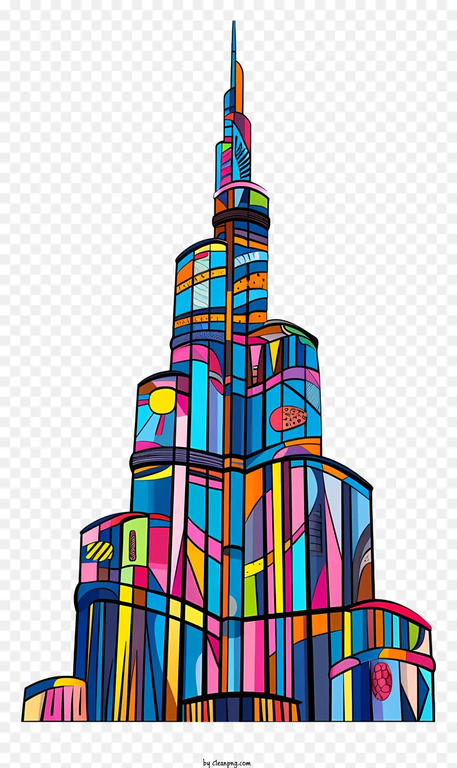 O Burj Khalifa，Edifício Futurista PNG