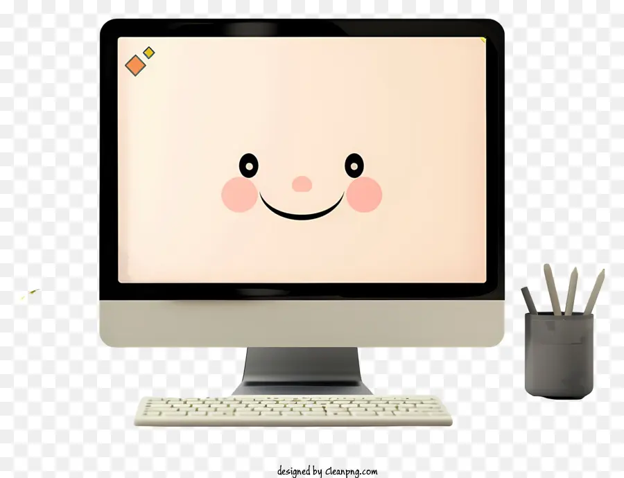 Monitor De Computador，Animado Sorriso PNG
