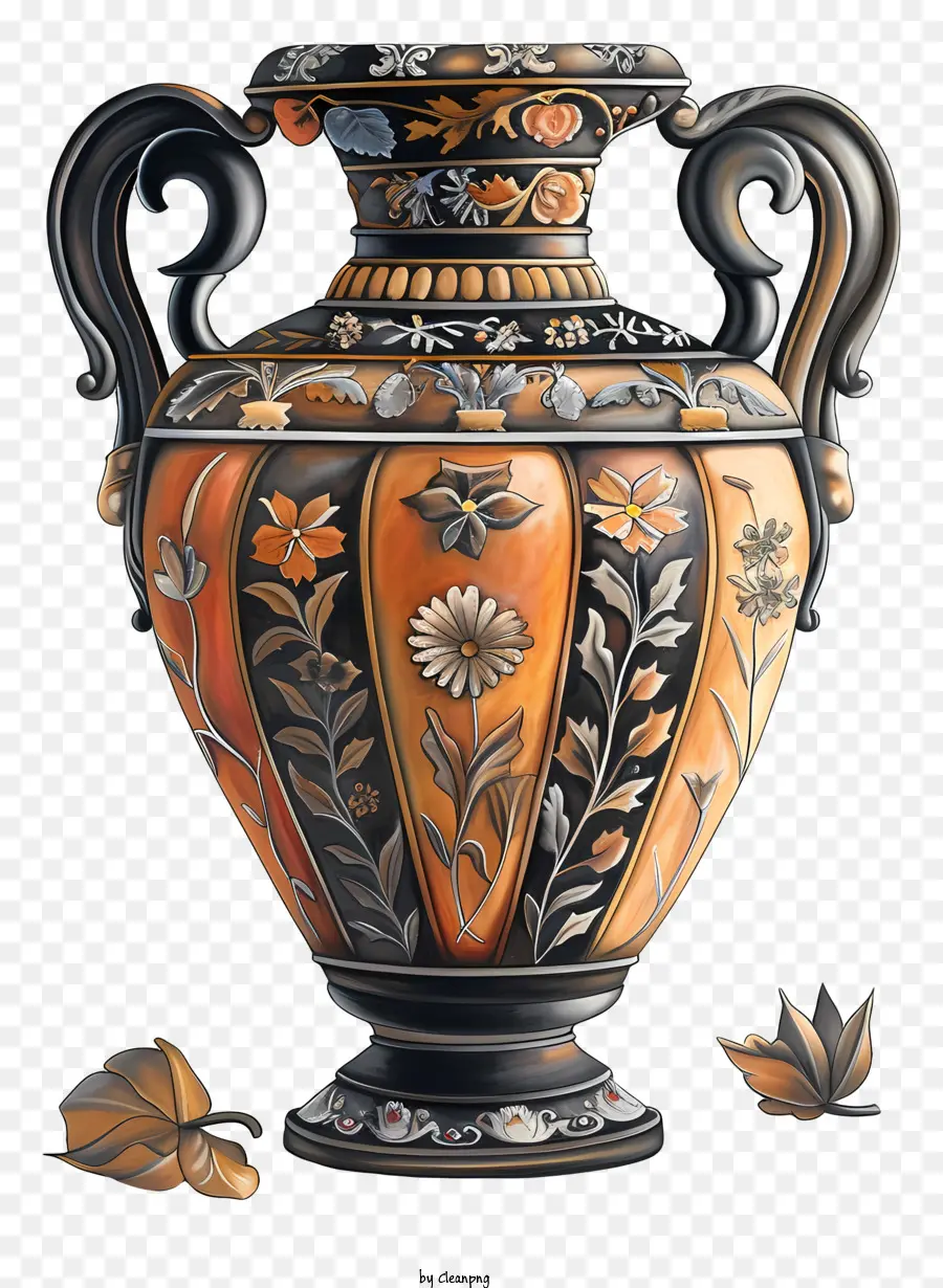 Vaso Romano，Vaso De Cerâmica Laranja PNG
