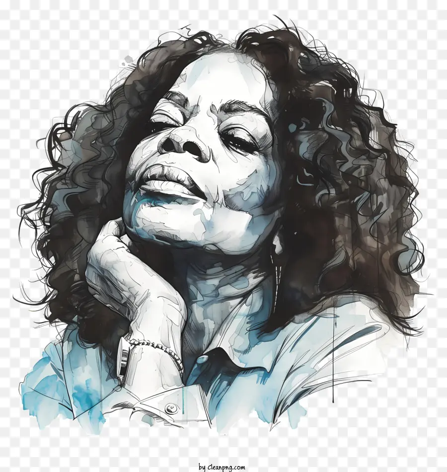 Oprah Winfrey，Pintura De Retrato PNG