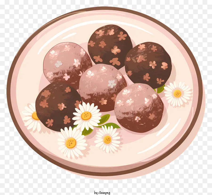 Laddu，Bolos Cobertos De Chocolate PNG